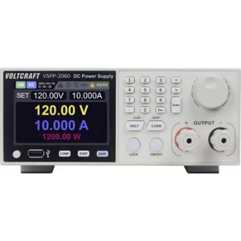VOLTCRAFT VSPP-2060 fonte de alimentação de laboratório rack-mount, ajustável 0-600 V/DC 0-10 A, 2000 W, USB, RS-485, LAN programável VC-18673215