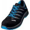 Uvex 69373 sapatos de segurança unissexo S1 P SRC, microveludo, entressola de aço, biqueira compósita, preto/azul, tamanho 43 6937343