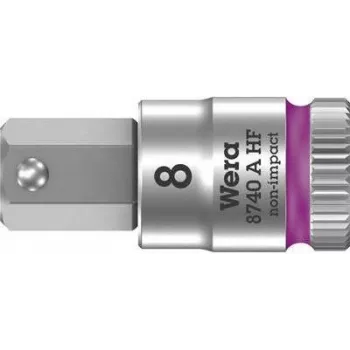 Wera 05003339001 Zyklop chave de caixa sextavada 3/8 polegadas 8x28 mm com função de retenção