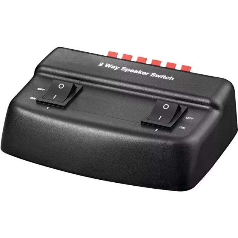 Wentronic Goobay comutador de colunas, preto - liga até 2 pares de colunas (60928)