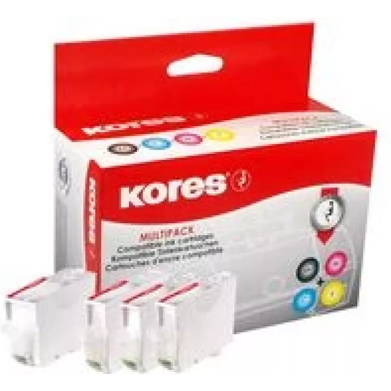 Kores G1577KIT multi-pack de cartuchos de tinta para Canon PGI-580/CLI-581 – preto, ciano, magenta, amarelo (4 x 12,2 ml)