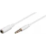 Cabo de extensão jack 3,5 mm Wentronic Goobay, branco, 0,5 m, TRRS 4 pinos, ficha para conector fêmea 62359