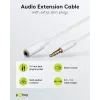 Cabo de extensão jack 3,5 mm Wentronic Goobay, branco, 0,5 m, TRRS 4 pinos, ficha para conector fêmea 62359