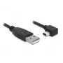 Cabo USB 2.0 Delock USB-A macho para Mini USB-B 5 pinos macho angular, 1 m, preto 82681