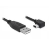 Cabo USB 2.0 Delock USB-A macho para Mini USB-B 5 pinos macho angular, 1 m, preto 82681