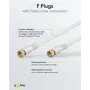 Cabo de ligação SAT Wentronic Goobay, 100% blindado, banhado a ouro, branco, 7,5 m - ficha F para ficha F (67294)