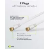 Cabo de ligação SAT Wentronic Goobay, 100% blindado, banhado a ouro, branco, 7,5 m - ficha F para ficha F (67294)