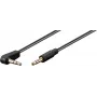 Cabo jack estéreo 3,5 mm Wentronic Goobay, 1 m, preto, reto para angular 90°, ficha para ficha 67783
