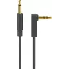 Cabo jack estéreo 3,5 mm Wentronic Goobay, 1 m, preto, reto para angular 90°, ficha para ficha 67783
