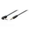Cabo jack estéreo 3,5 mm Wentronic Goobay, 1 m, preto, reto para angular 90°, ficha para ficha 67783