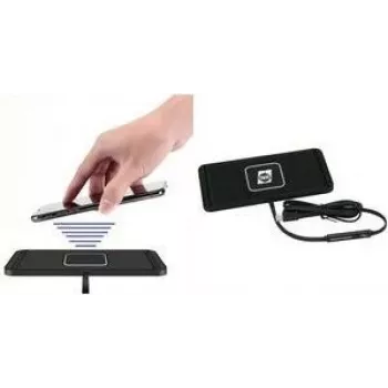 Base de carregamento sem fios IWH com função de carregamento rápido, 1x USB-C, compacta, para dispositivos Qi, 1 unid. (019067)