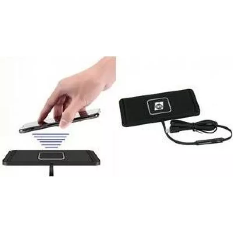 Base de carregamento sem fios IWH com função de carregamento rápido, 1x USB-C, compacta, para dispositivos Qi, 1 unid. (019067)