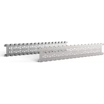 SCHROFF 23130084 kit de montagem em rack 19 polegadas - aço, zincado, 2 suportes, 4 parafusos M4x10, 4 porcas M4, 4 anilhas, 4 anilhas de plástico