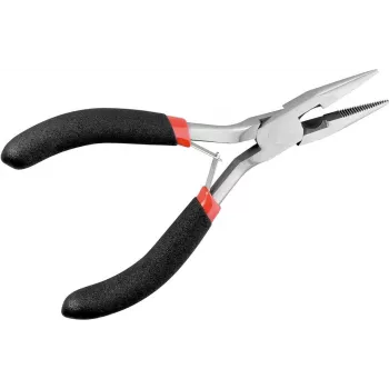 Wentronic alicate de bico chato 125 mm com mandíbulas dentadas (25 mm)