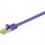 Wentronic cabo de rede Cat.7 S/FTP, RJ45 para RJ45, 0,25 m, contactos banhados a ouro, 10 Gbps, 600 MHz 91573