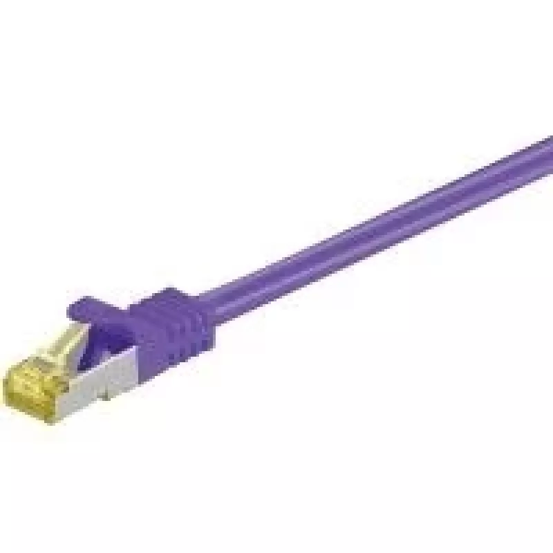 Wentronic cabo de rede Cat.7 S/FTP, RJ45 para RJ45, 0,25 m, contactos banhados a ouro, 10 Gbps, 600 MHz 91573