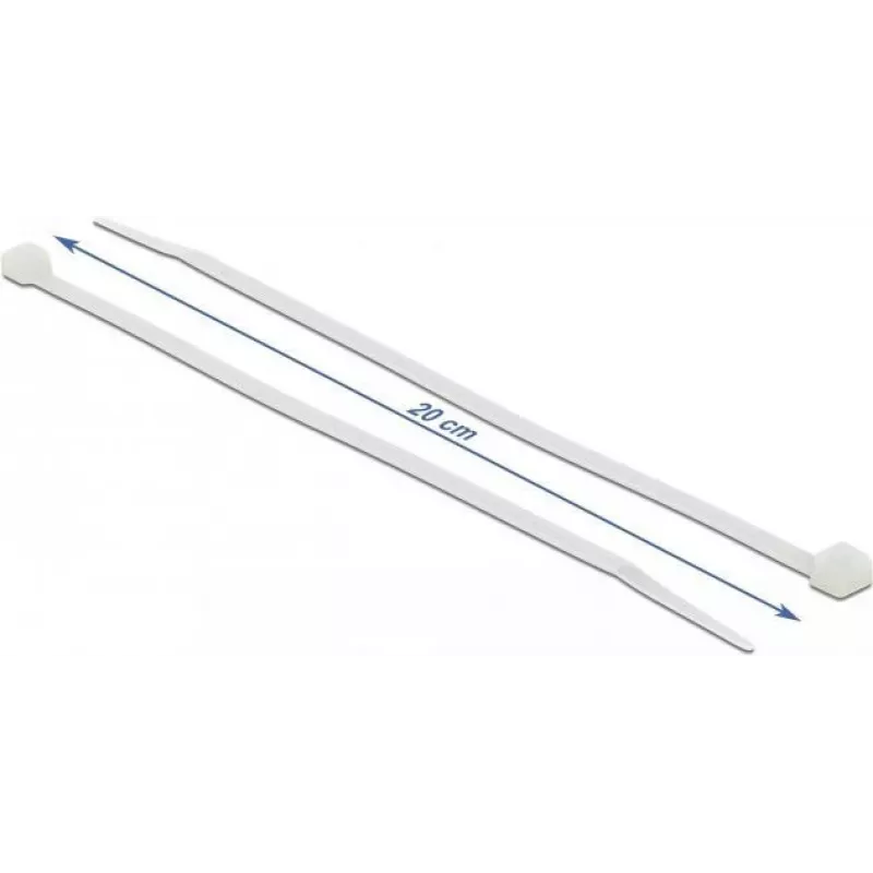 Delock abraçadeiras transparentes L 200 x L 3,6 mm 100 unid. (18606)