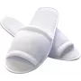 HYGOSTAR HYGONORM pantufas descartáveis CLASSIC, biqueira aberta, branco, tamanho único, comprimento: 285 mm, parte superior em turco de poliéster (5551)