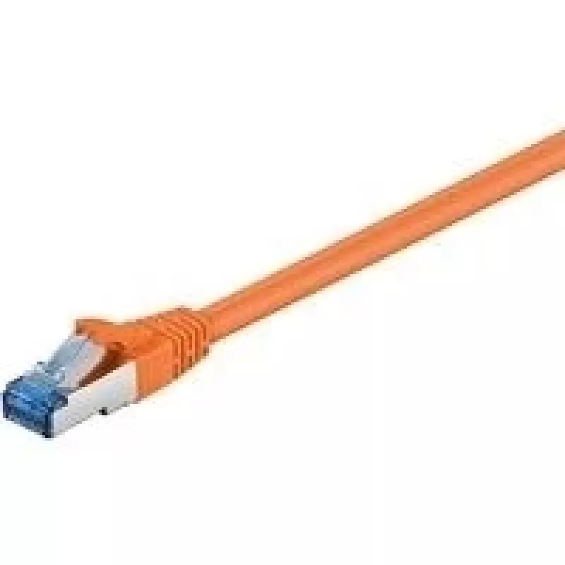 Wentronic Goobay Cabo de rede CAT 6a S/FTP, RJ45, 5 m, laranja, LSZH, cobre 93818