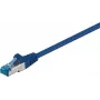 Wentronic 94131 Cabo de rede Cat6a S/FTP, ficha RJ-45 para ficha RJ-45, contactos banhados a ouro, 10 Gbps, 500 MHz