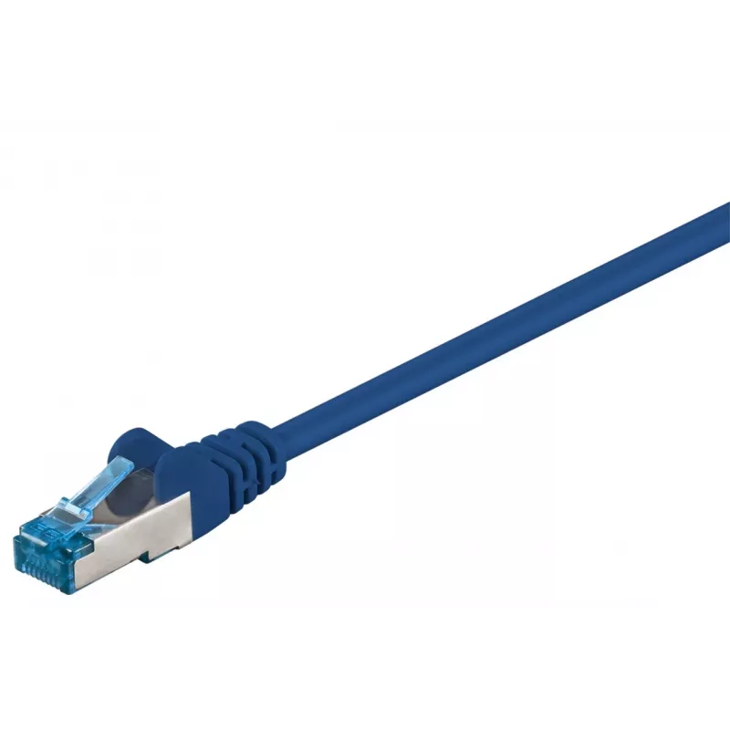 Wentronic 94131 Cabo de rede Cat6a S/FTP, ficha RJ-45 para ficha RJ-45, contactos banhados a ouro, 10 Gbps, 500 MHz