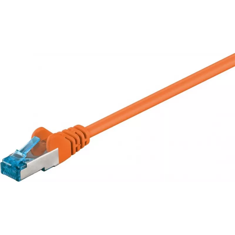 Wentronic 95605 cabo patch CAT6a, RJ45 macho-macho, 1,5 m, laranja