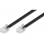 Wentronic Goobay Cabo modular RJ12, 6P6C ficha-ficha, 15 m, preto 50324