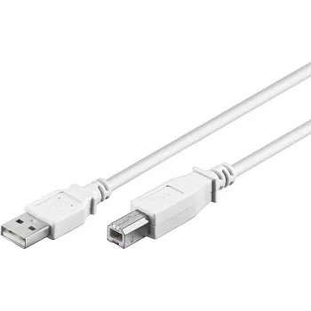 Wentronic 96186 Cabo USB 2.0, ficha USB-A para ficha USB-B, 1,8 m, branco