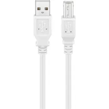 Wentronic 96186 Cabo USB 2.0, ficha USB-A para ficha USB-B, 1,8 m, branco