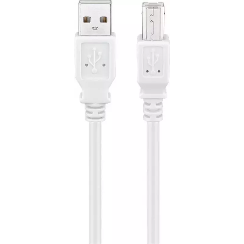 Wentronic 96186 Cabo USB 2.0, ficha USB-A para ficha USB-B, 1,8 m, branco