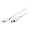 Wentronic 96186 Cabo USB 2.0, ficha USB-A para ficha USB-B, 1,8 m, branco