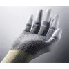 Uvex Unipur Carbon Luvas de proteção de trabalho de nylon tricotado, tamanho 10, cinzento/preto, revestimento PU na palma, antiestáticas 6055610
