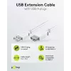 Wentronic Cabo de extensão USB 2.0 A macho para fêmea 5m branco 96288
