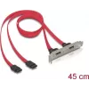 Delock Chapa de slot interna 2x SATA para 2x eSATA externo (65116)