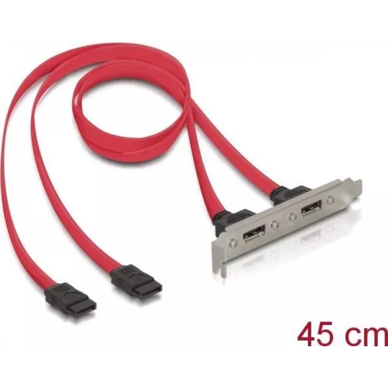 Delock Chapa de slot interna 2x SATA para 2x eSATA externo (65116)