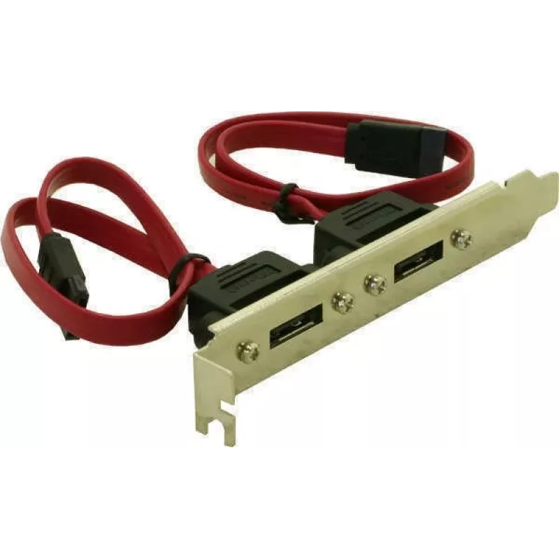 Delock Chapa de slot interna 2x SATA para 2x eSATA externo (65116)