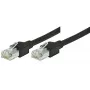 Tecline Cabo de patch S/UTP Cat5e, 0,3 m, ficha RJ-45 macho para macho, preto 719003S