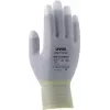 Uvex Unipur Carbon Luvas de proteção de trabalho de nylon tricotado, palma e pontas dos dedos revestidas a PU, segurança ESD, tamanho 8 6055608