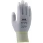 Uvex Unipur Carbon Luvas de proteção de trabalho de nylon tricotado, palma e pontas dos dedos revestidas a PU, segurança ESD, tamanho 8 6055608