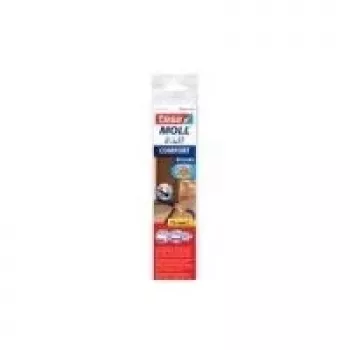 tesa Moll COMFORT fita de vedação para portas, castanha, 40 mm x 1 m, alumínio autoadesivo