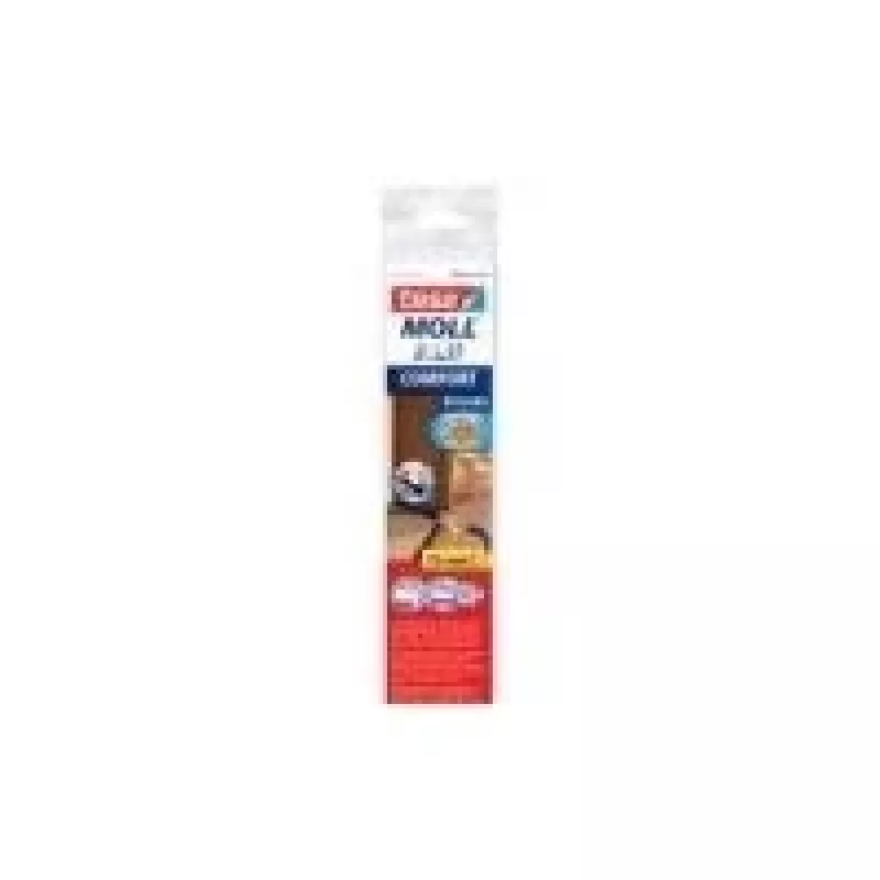 tesa Moll COMFORT fita de vedação para portas, castanha, 40 mm x 1 m, alumínio autoadesivo