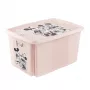 keeeper caixa de arrumação Karolina Minnie, 45 litros caixa empilhável e encaixável com tampa, polipropileno, Nordic Pink, 1 unid. 1223958124700