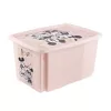 keeeper caixa de arrumação Karolina Minnie, 45 litros caixa empilhável e encaixável com tampa, polipropileno, Nordic Pink, 1 unid. 1223958124700