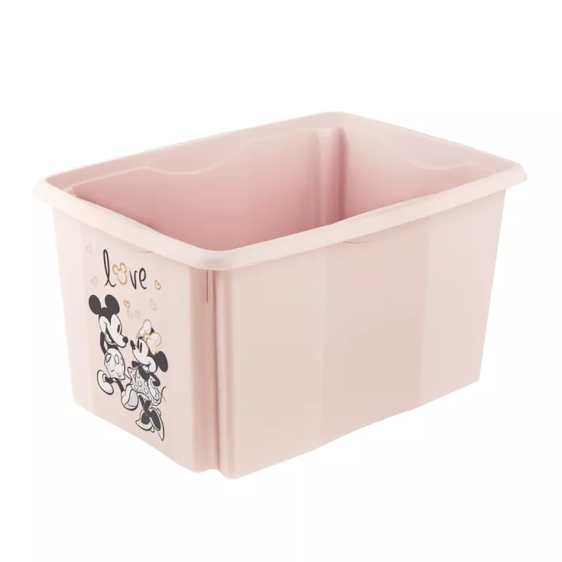 keeeper caixa de arrumação Karolina Minnie, 45 litros caixa empilhável e encaixável com tampa, polipropileno, Nordic Pink, 1 unid. 1223958124700