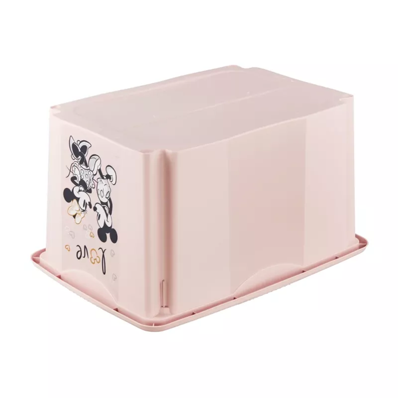keeeper caixa de arrumação Karolina Minnie, 45 litros caixa empilhável e encaixável com tampa, polipropileno, Nordic Pink, 1 unid. 1223958124700