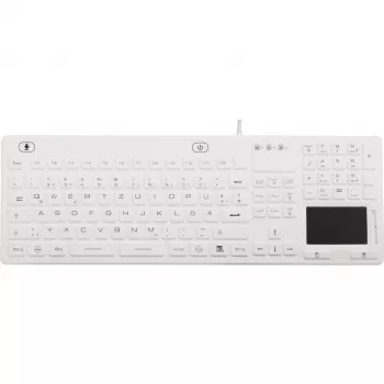 Renkforce iM-IKB110-WH teclado USB QWERTZ layout alemão preto-branco