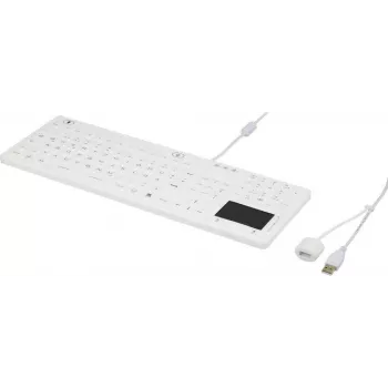Renkforce iM-IKB110-WH teclado USB QWERTZ layout alemão preto-branco