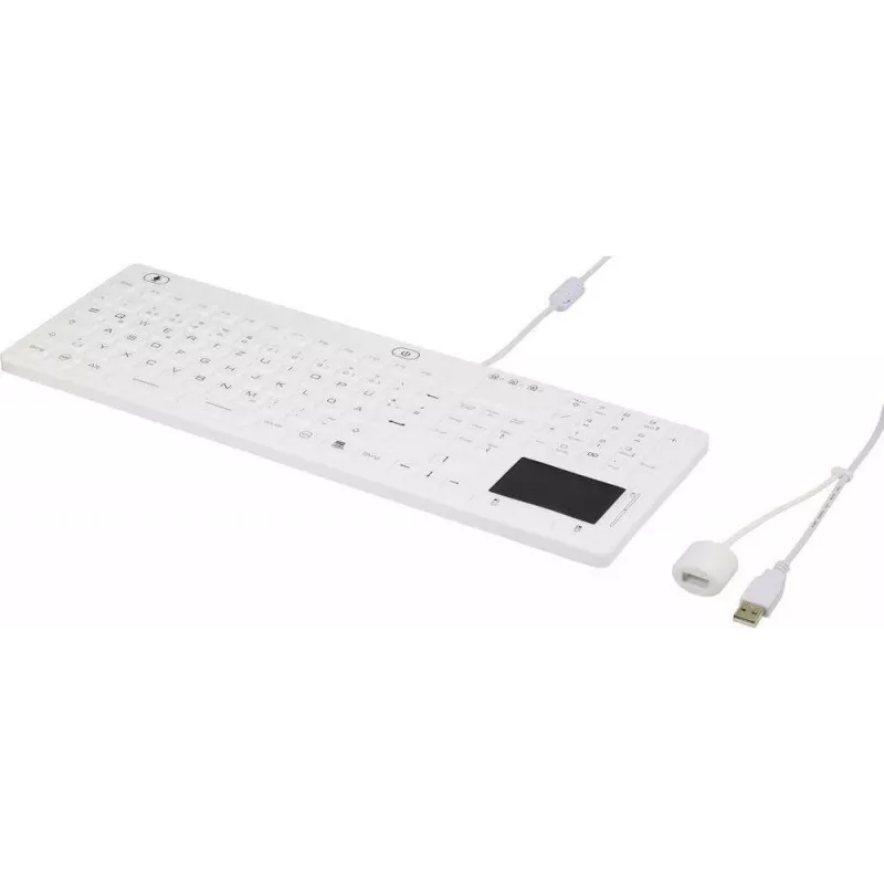 Renkforce iM-IKB110-WH teclado USB QWERTZ layout alemão preto-branco