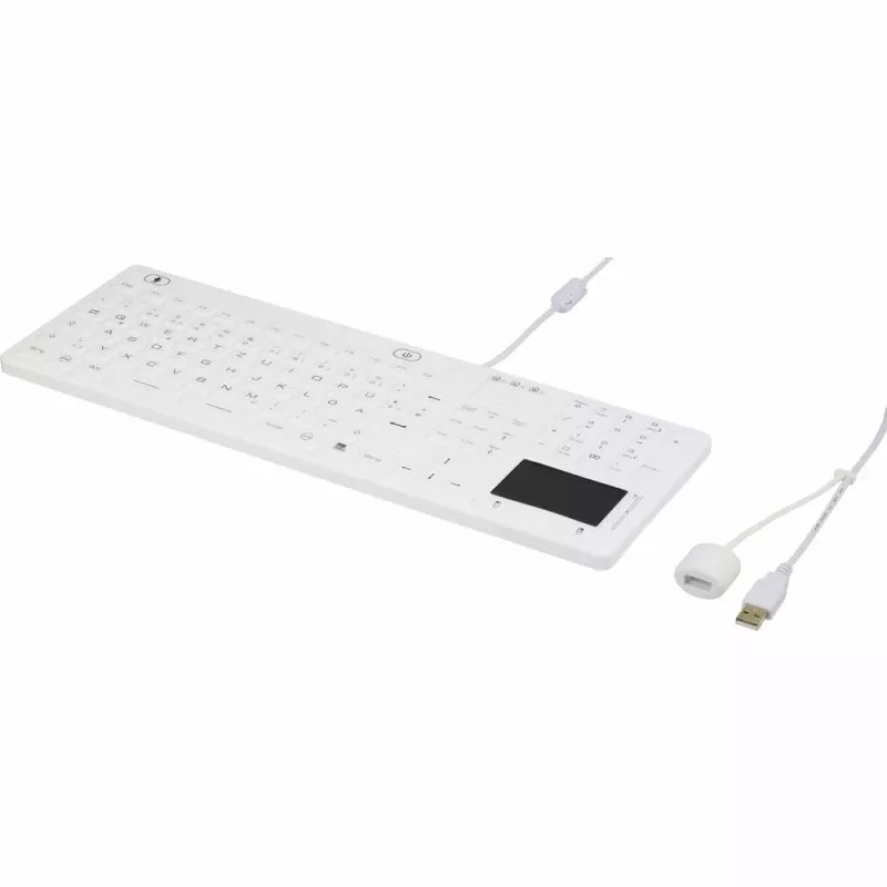 Renkforce iM-IKB110-WH teclado USB QWERTZ layout alemão preto-branco