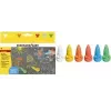 FABER-CASTELL EBERHARD FABER Giz de rua rato, embalagem de cartão com 6 unidades, forma ergonómica de rato, cores vivas, solúvel em água - 1 unid. (526561)